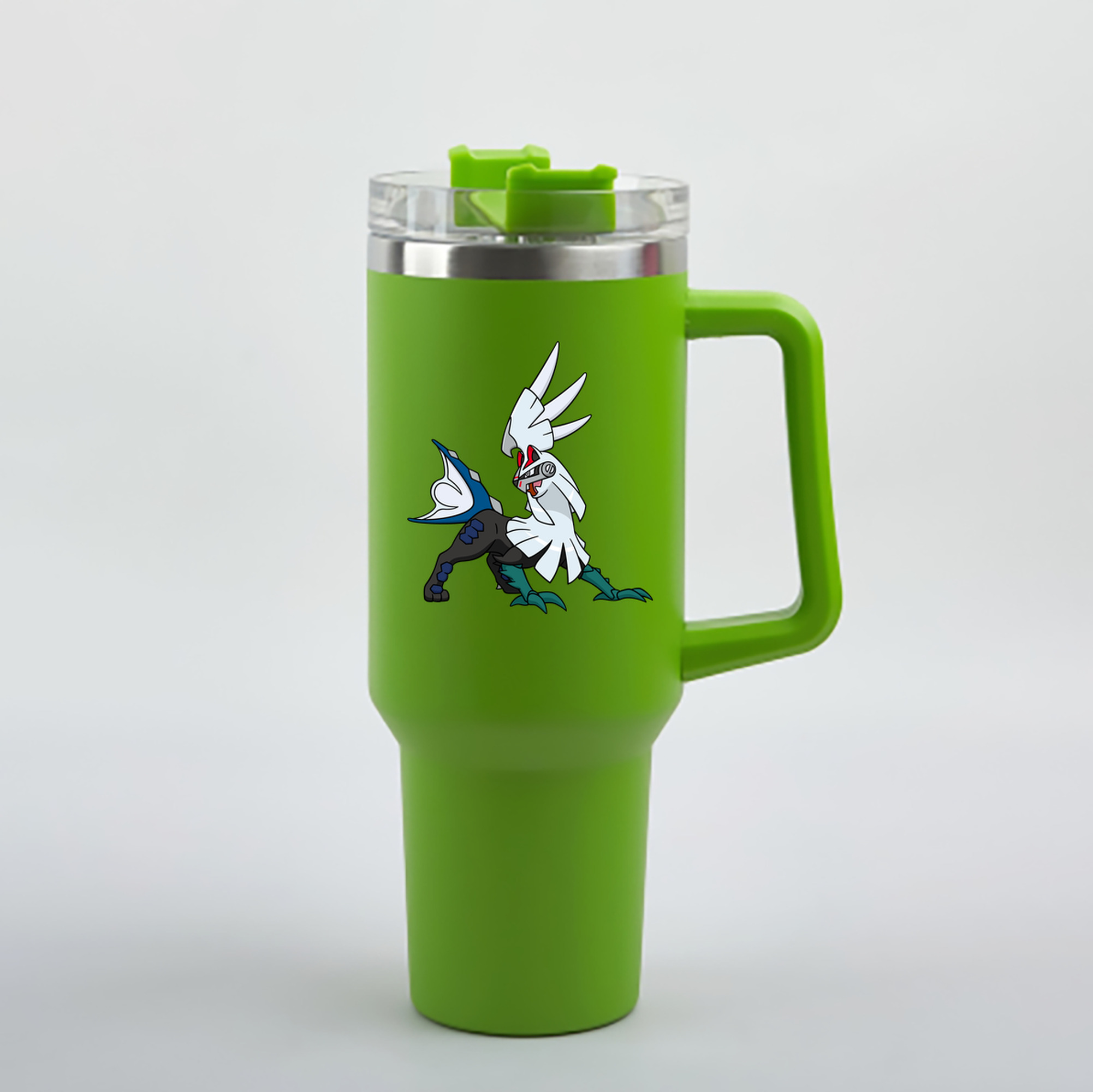 （画像用） ポケットモンスター Pokémon 1200mL車用タンブラー - クリスタルステッカー（プラスチックストロー付き）